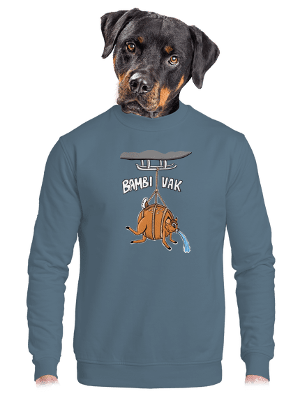 Bambi vak unisex mikina bez kapuce Nordic Blue