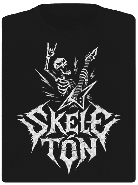 Skeletón dámské sportovní tričko Black