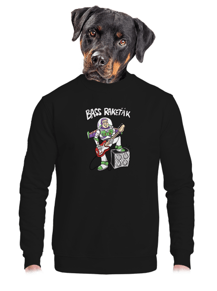 Bass Rakeťák unisex mikina bez kapuce Black