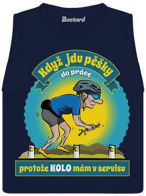 Závislost na kole dámské tílko volné Navy