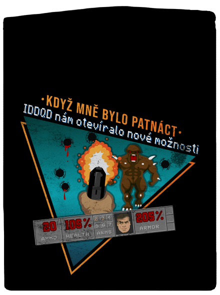 B15: Doom pánská mikina na zip Black