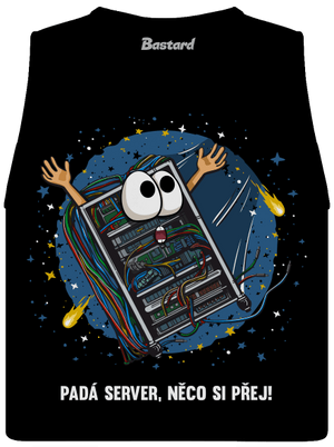 Padá server dámské tílko volné Black