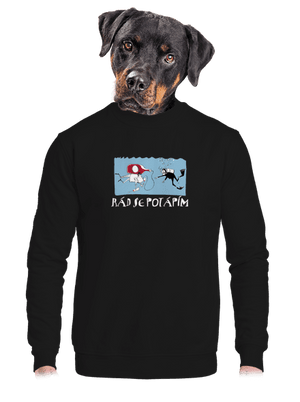 unisex mikina bez kapuce