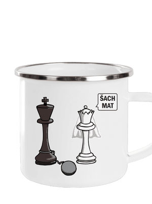 Šach mat plecháček White