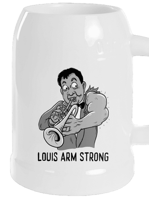 Louis Armstrong půllitr White