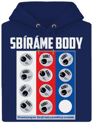 Sbíráme body - hokej unisex mikina premium Navy