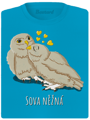 Sova něžná dámské sportovní tričko Blue Atol
