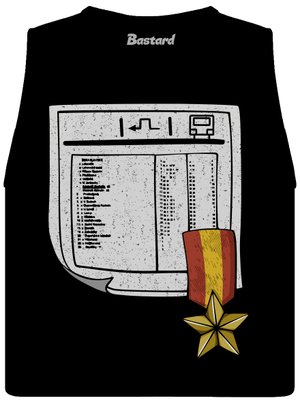 Jízdní řád dámské tílko volné Black