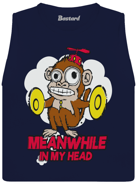 Monkey in my head dámské tílko volné Navy