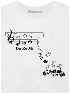 Do re mi fall dámské tričko s lemem White