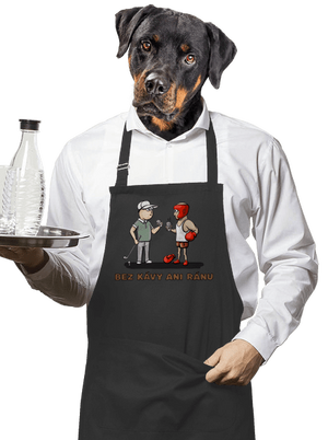 Bez kávy ani ránu zástěra Dark Grey