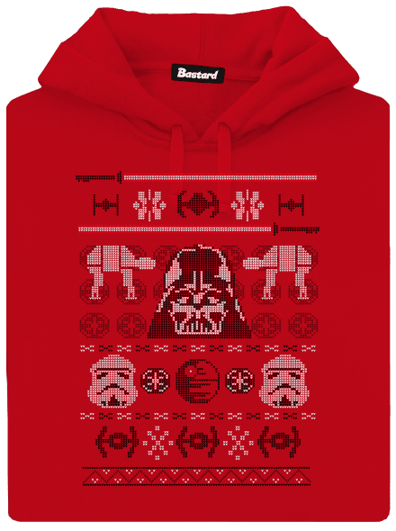 Vader na svetru pánská mikina klokanka Red