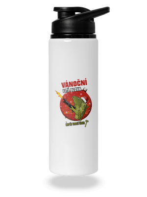 Vánoční lití olova lahev na vodu White