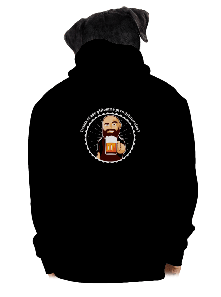 Pivo dobrovolně pánská mikina na zip Black