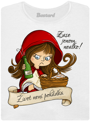 Zase nealko – Život není pohádka dámské tričko s lemem White