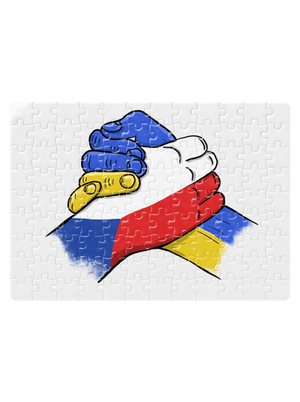 Ukrajina - Podpora puzzle White
