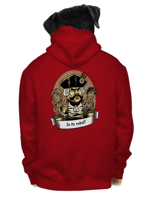 B14: S čerty nejsou žerty pánská mikina na zip Red