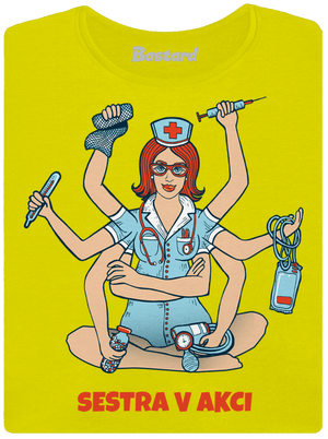 Sestra v akci dámské tričko premium Lemon