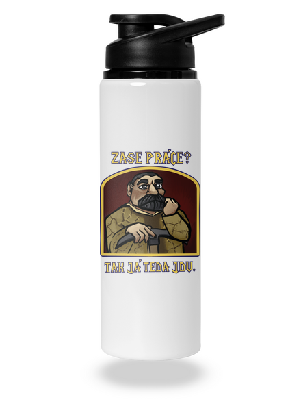 Zase práce? lahev na vodu White