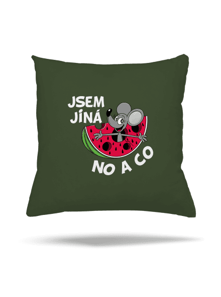 Jsem jiná polštář Olive Green