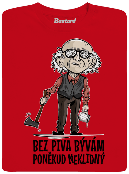 Neklidný bez piva pánské tričko Red