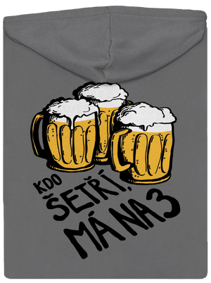 Kdo šetří, má na tři dámská mikina na zip Steel Gray