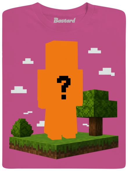 Minecraft z vlastní fotky dětské tričko Fuchsia