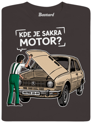 Kde je motor? pánské dlouhý rukáv Bear Brown