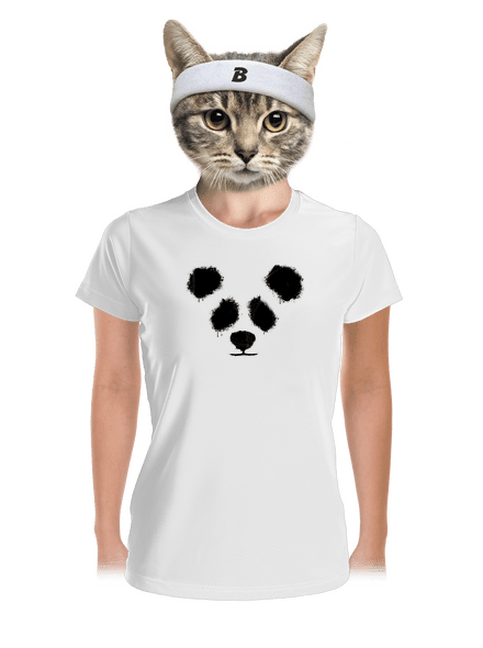 Panda dámské sportovní tričko White