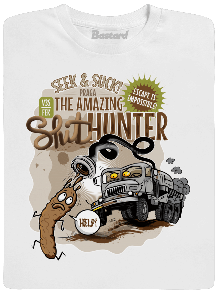 Shithunter pánské tričko White