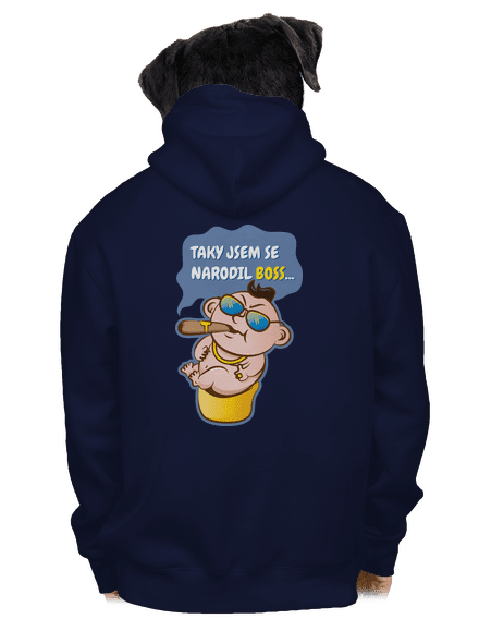 Boss pánská mikina na zip Navy
