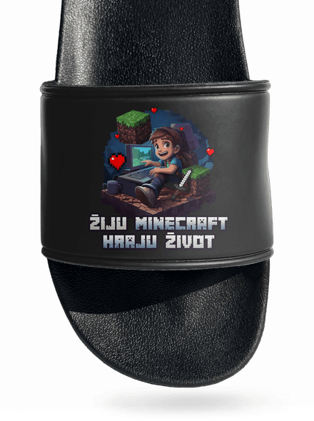 Žiju Minecraft pantofle Black