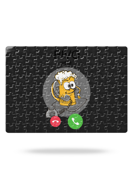 Pivo volá puzzle White