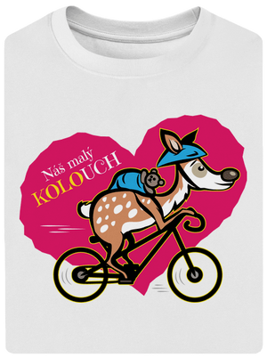 Kolouch na kole unisex tričko oversized White