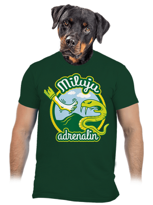 Miluju adrenalin pánské tričko Bottle Green