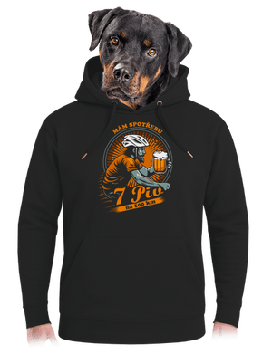 Spotřeba 7 na 100 unisex mikina premium Dark Black