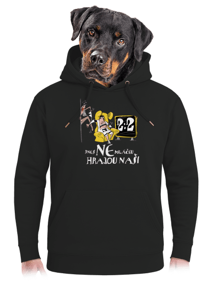 Hrajou naši unisex mikina premium Dark Black