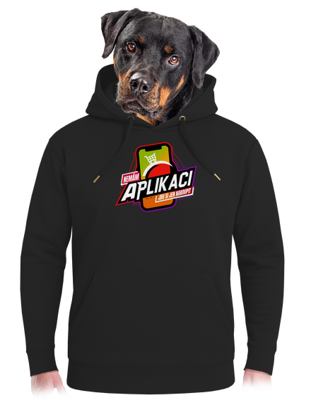 Nemám aplikaci unisex mikina premium Dark Black