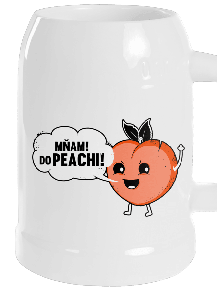 Mňam do peachi půllitr White