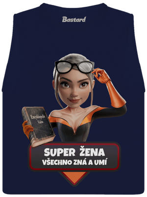 Super máma dámské tílko volné Navy