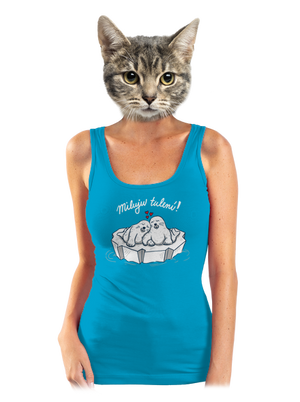 Miluju tulení dámské tílko klasické Blue Atol