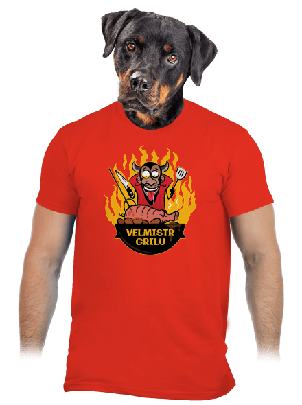 Velmistr grilu pánské tričko Fiery Red