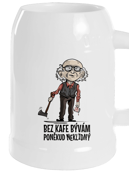 Neklidný bez kafe půllitr White