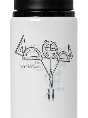 Vyrýsovanej lahev na vodu White