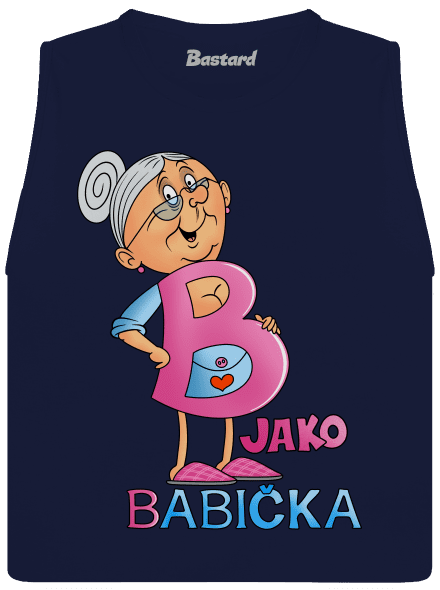 B jako babička dámské tílko volné Navy