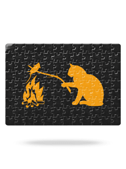 Kočka a myš puzzle White