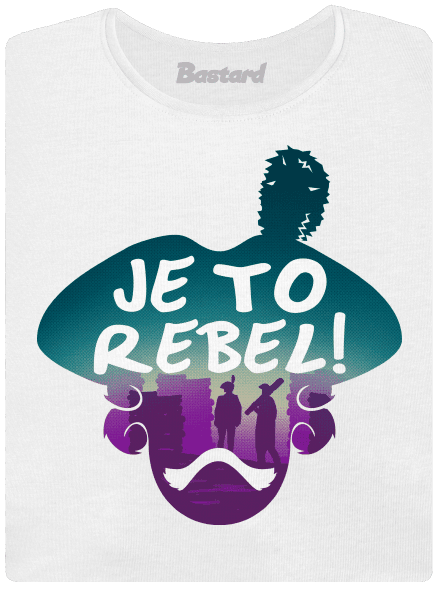 Je to rebel dámské tričko s lemem White