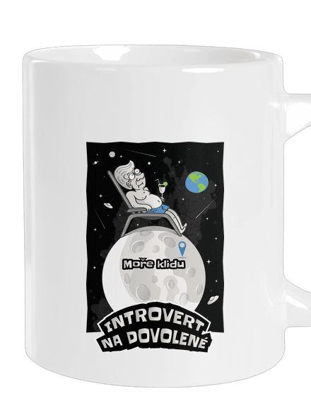 Introvert na dovolené velký hrnek White