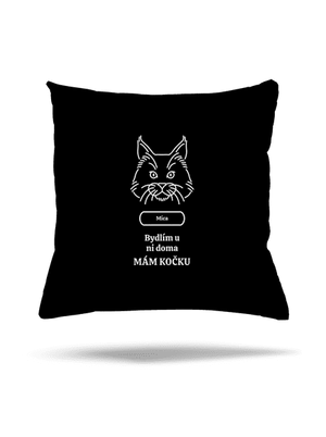 Nemůžu, mám kočku polštář Black