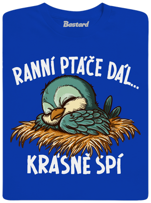 Ranní ptáče spí pánské dlouhý rukáv Royal Blue